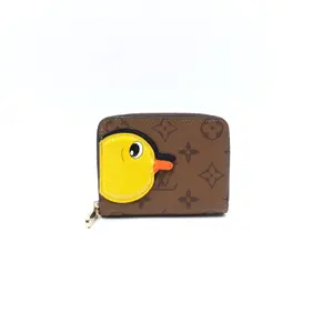 Pre-owned Louis Vuitton Coated Canvas Small Leather Goods Zippy Monogram&Yellow Wallet T10411827