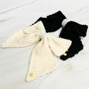 Ellison and Young Lovely Tweed Bow Hair Clip