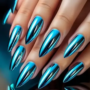 24 Pieces Fashionable European and American INS Style Round Toe Almond Nails Simple Fashionable Detachable Wearable Nails