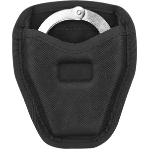 Handcuff Case, Open Top Handcuff Pouch for Duty Belt, Nylon Cuff Holder Holster for Police Law Enforcement Accessories for Standard Chain or Hinge Handcuffs