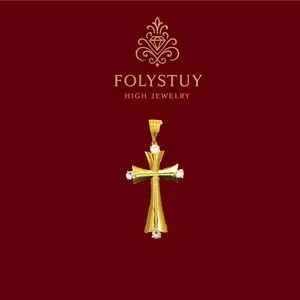 [93mm with 45mm cross pendent]FOLYSTUY(YNK09) cross pendent - Unique Cross Accents for Versatile Wear with Elegant Design