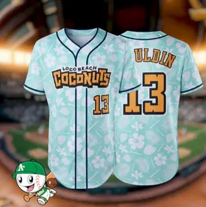Loco Beach Coconuts MAULDIN#13 BASEBALL JERSEY, YOUTH BASEBALL JERSEY Tropical Summer Shirt, Personalized Game Day Outfit, Unisex Streetwear Jersey #baseballjerse #summerfit #beachoutfit #gamedayfit