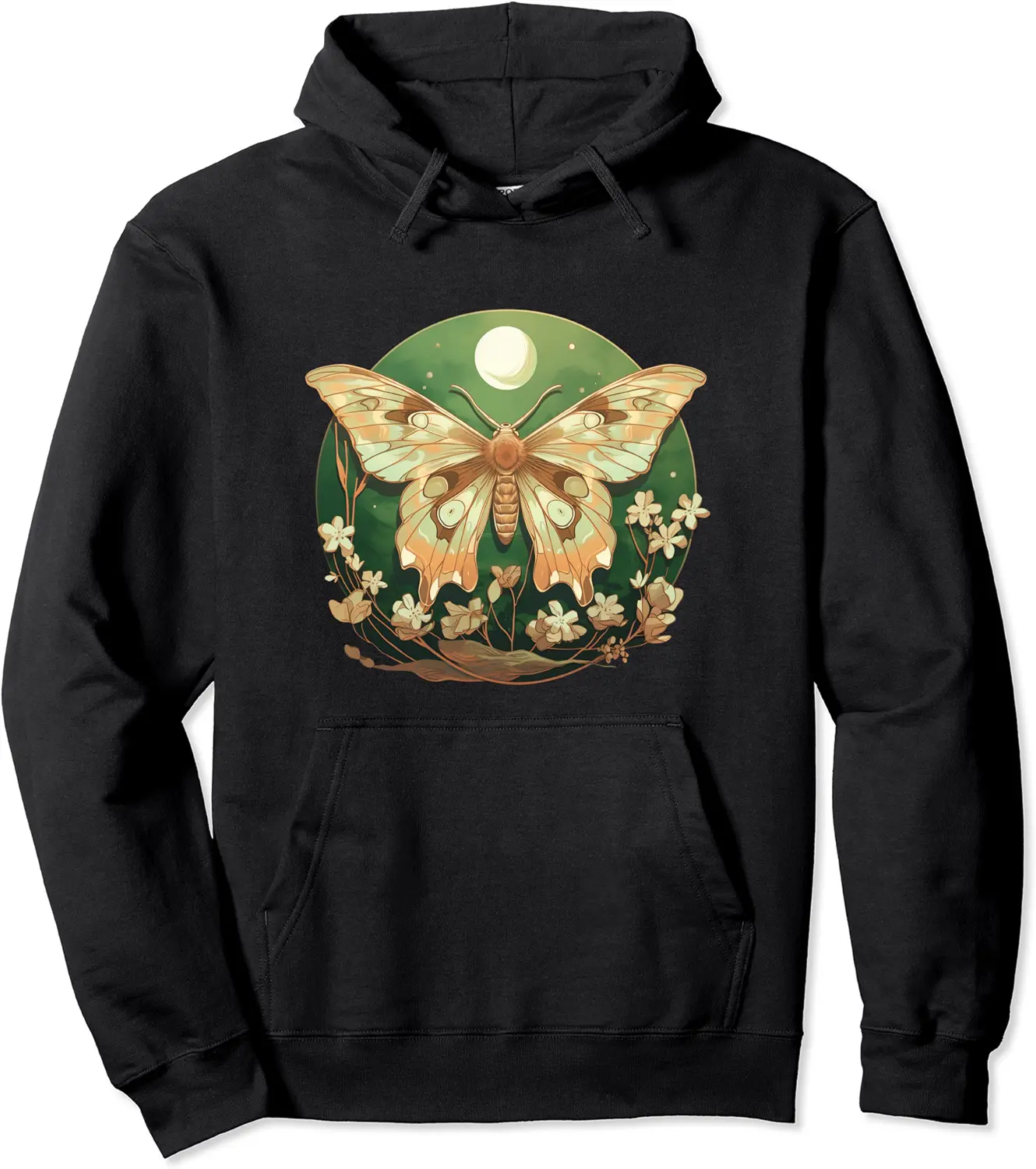 Luna Moth Grunge Fairycore Naturecore Witchy Dark Academia Pullover Hoodie - Jacobjbt Shop 26B0CBWJ8VKD