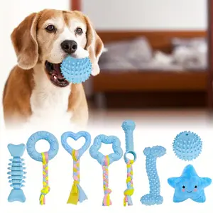 Set of 8/6 Cute Small Dog Toys,Puppy Chew Toys for Teething,Teething Toys for Puppies,Soft Durable Interactive Chew Toy for Small Dogs,Christmas Party Valentine's Day Gifts,Hand Tools Kits
