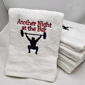 Embroidered Gym Hand Towel Workout Fitness - Gym Sweat Towel Gift - Another Night at the Bar