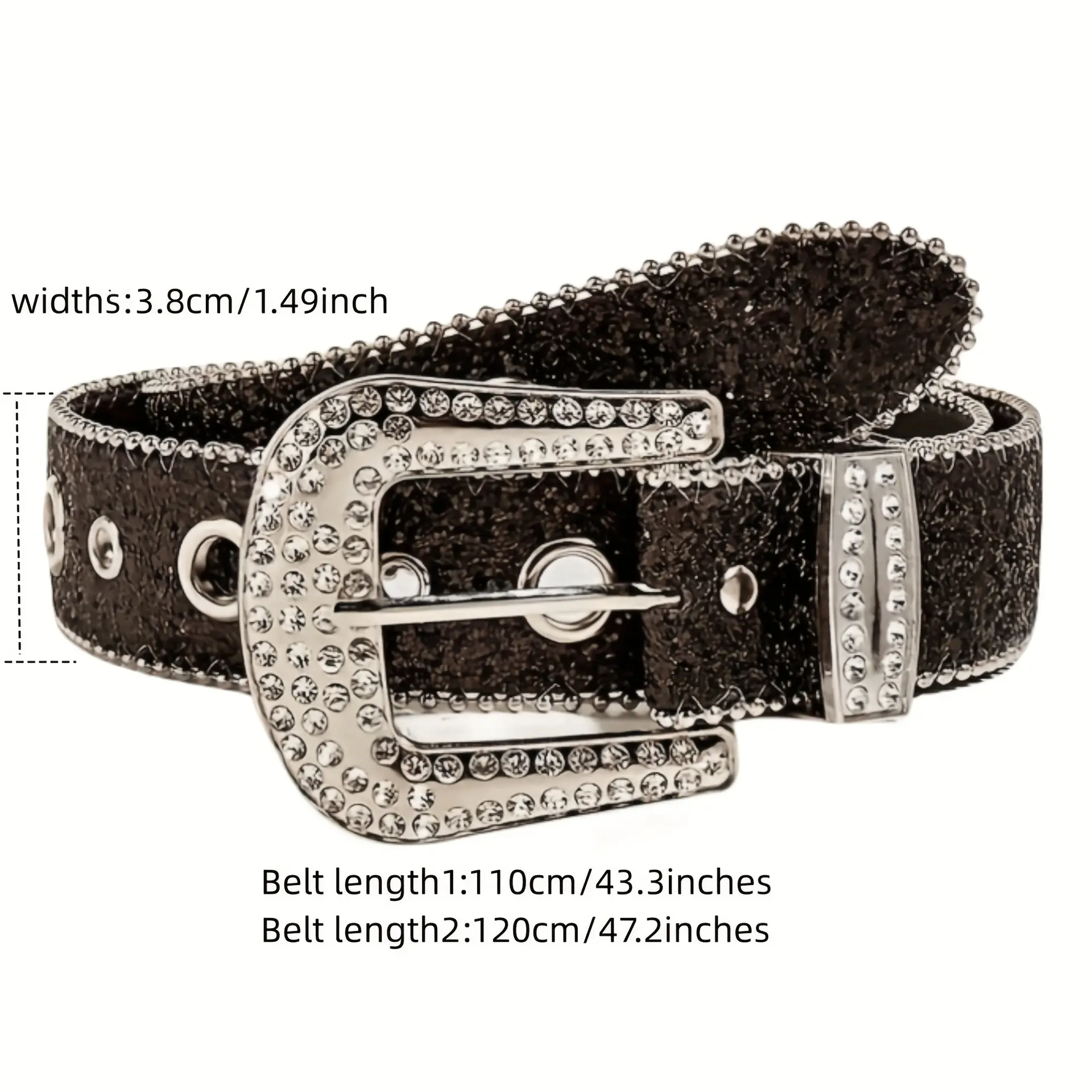 Cross-border rhinestone belt for women, ins-style wide waist belt, fashionable and unique sequin European and American decorative versatile jeans belt Cross-border rhinestone belt for women, ins-style wide waist belt, fashionable and unique sequin European and American decorative versatile jeans belt