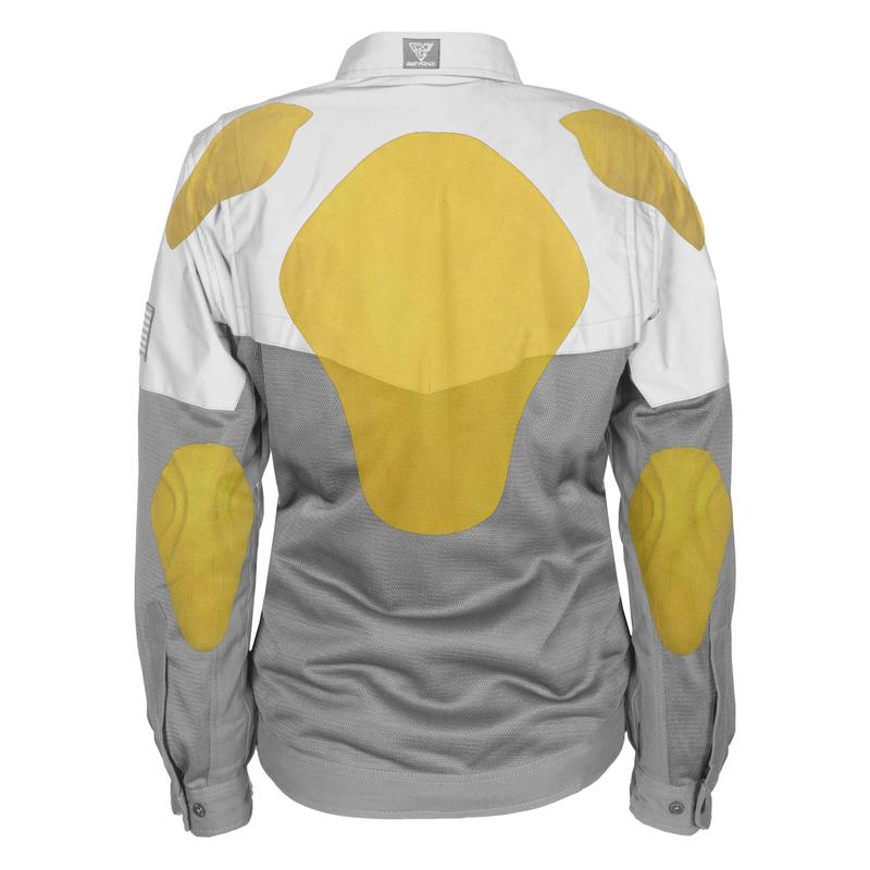 Summer Mesh Reflective Shirt "Twilight Titanium" for Women - Gray and Silver with Pads