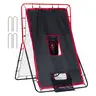 VEVOR Baseball & Softball Rebounder Net, 3.5x4.5 ft 2-in-1 Switch Hitter Pitch Trainer, Outdoors Durable Q195 Heavy-Duty Steel Frame Net with Superior Bounce, Enhances Ball Return Randomness for Fielding Practice,toolupgrade