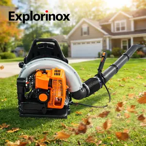 Explorinox 1 Set Leaf Blower 2-Stroke Engine Multi-purpose 63 Cubic Centimeter High Strength Snow Blower for Outdoor