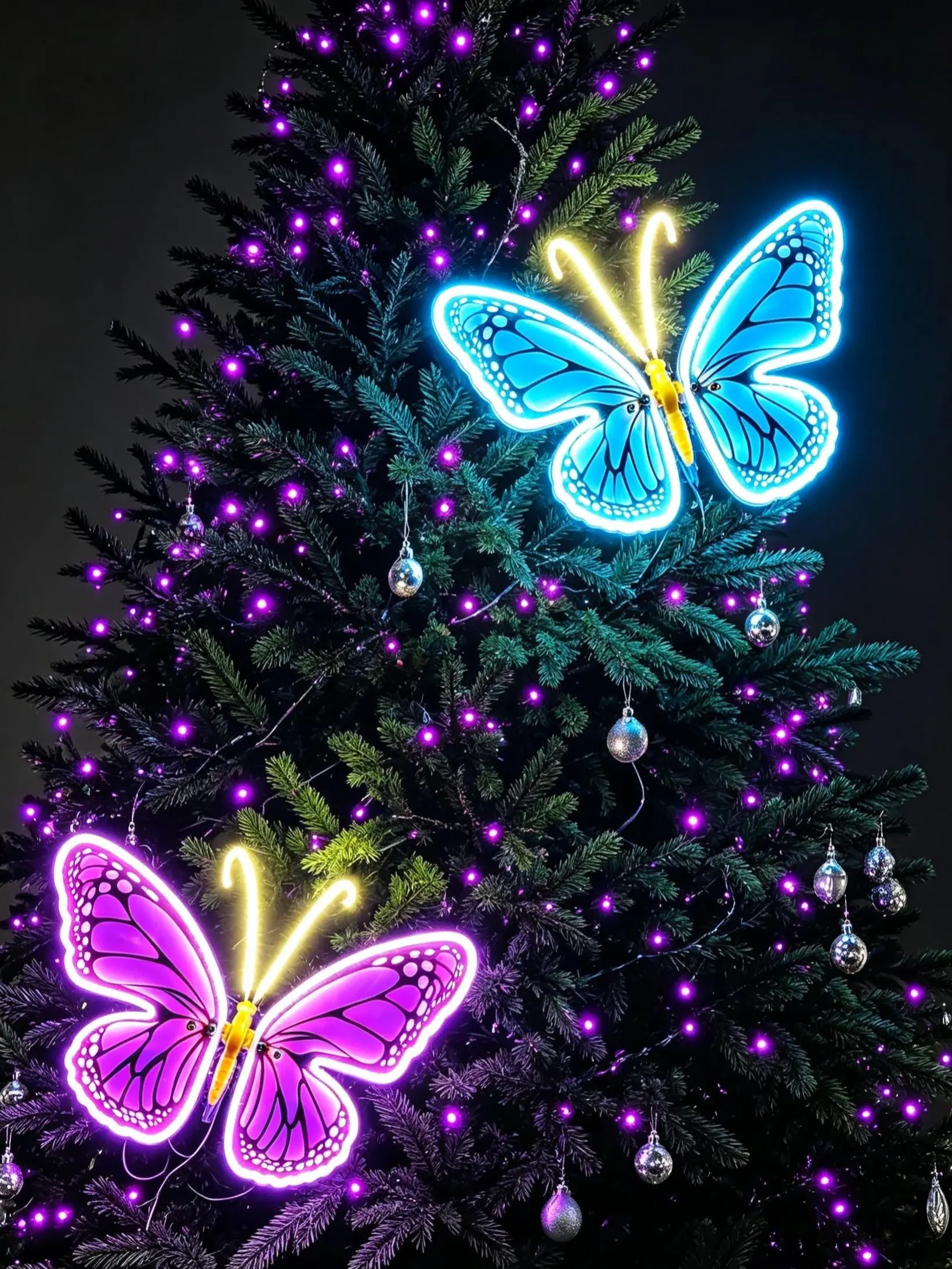 Dynamic butterfly lights, decorative lights, household lights can be used outdoors, gifts can be given 40cm size Outdoor Decoration Light
