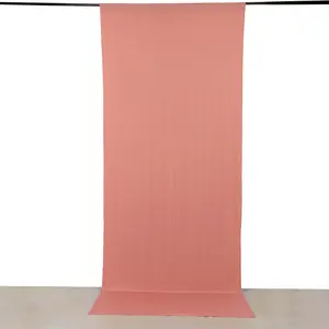 Dusty Rose 4-Way Stretch Spandex Backdrop Drape Curtain, Wrinkle Free Event Divider Panel with Rod Pockets - 5ftx12ft