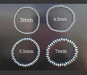 Sterling Silver Saucer Desert Pearls Stretch Bracelets