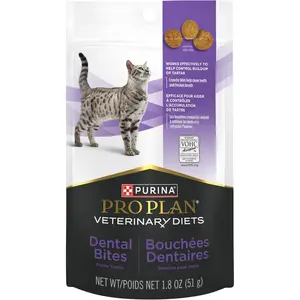 Purina Pro Plan Veterinary Diets Dental Bites Cat Treats - 1.8 oz. Pouch