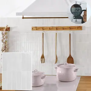 Aadesh Self-Adhesive PET Tile Wall Stickers, Wall Decal, Ready to Tear and Stick, Waterproof, Mildew Resistant, Oil Resistant, Kitchen Bathroom Decoration, Home Decor, Suitable for Living Room, Kitchen, Bathroom, Balcony and Sink, 9x11.4 inch