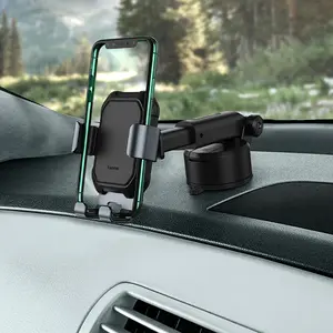 Baseus Gravity Car Phone Holder Suction Cup Adjustable Universal Holder Stand in Car GPS Mount for Iphone 13 12 Pro Xiaomi POCO Universal