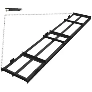 GARVEE 6 FT Heavy Duty Drag Harrow Driveway Grader with Chain, Tow-Behind Power Rake for Gravel, Sand, Soil, Hay; Compatible with ATV, UTV, Tractor, Mower for Land Leveling