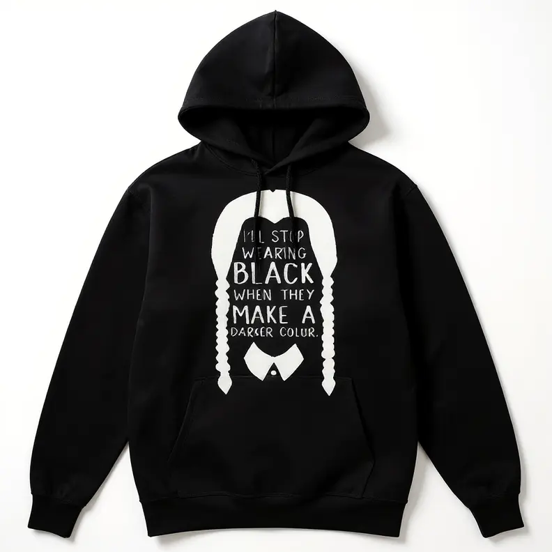 Wednesday Addams Hoodie – Funny Gothic Quote Sweatshirt