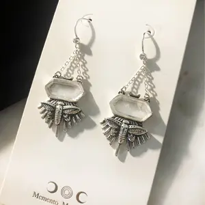 The Death Moth Crystal Earrings
