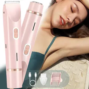Women's Double-Ended Bikini Trimmer, Wet & Dry Use Body Hair Remover, Facial Hair Removal Tool, Holiday Gift for Her