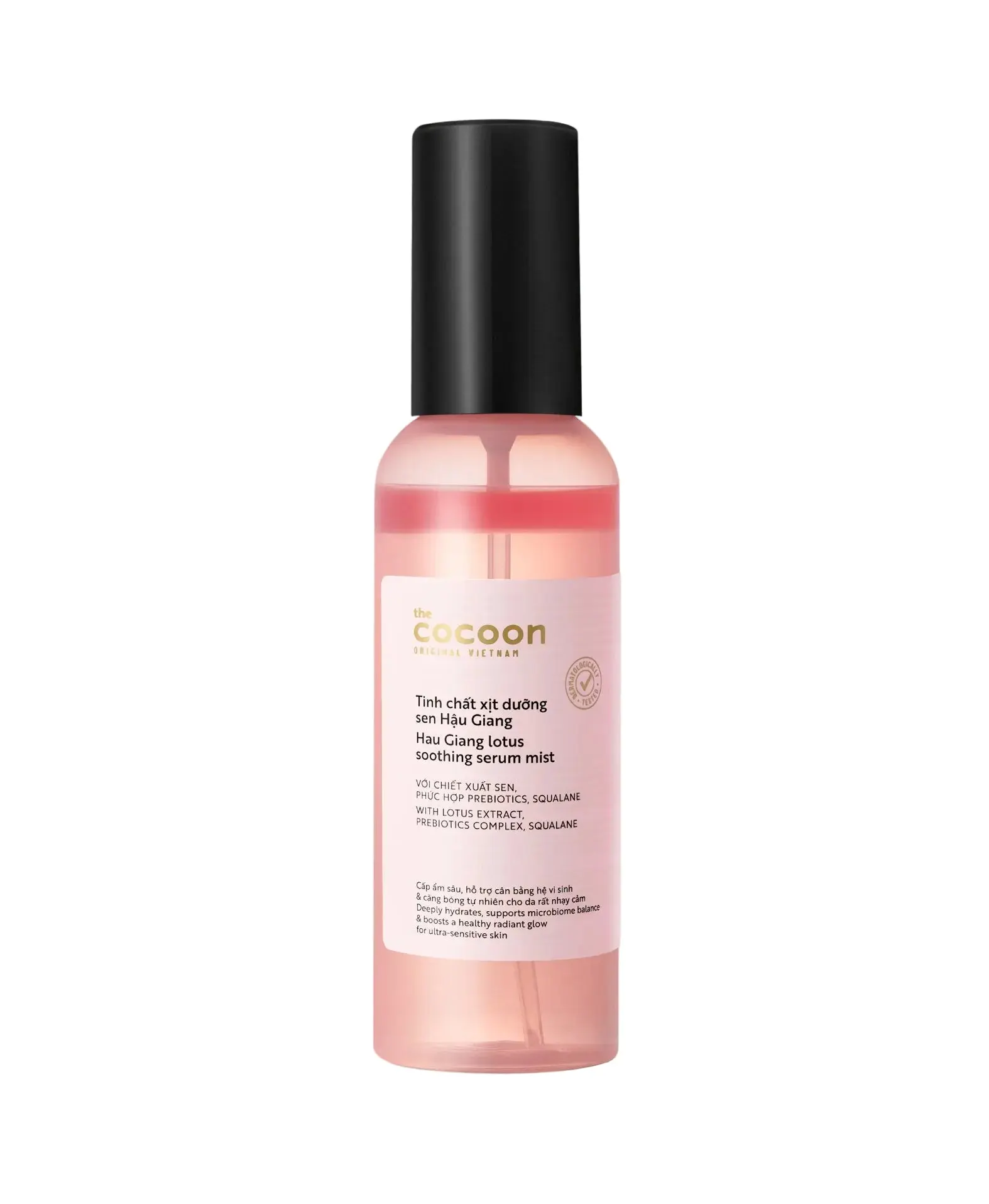 Cocoon Hau Giang Lotus Toning Mist Essence, 100ml Sensitive Skin Toner - Lightweight, Moisturizing, Nourishing, Soothing Evening Cleanser, Moisture, Mist Spray, Organic, Barrier Support, Deep Hydration, Face Neck, Lotus Extract, Cleansing