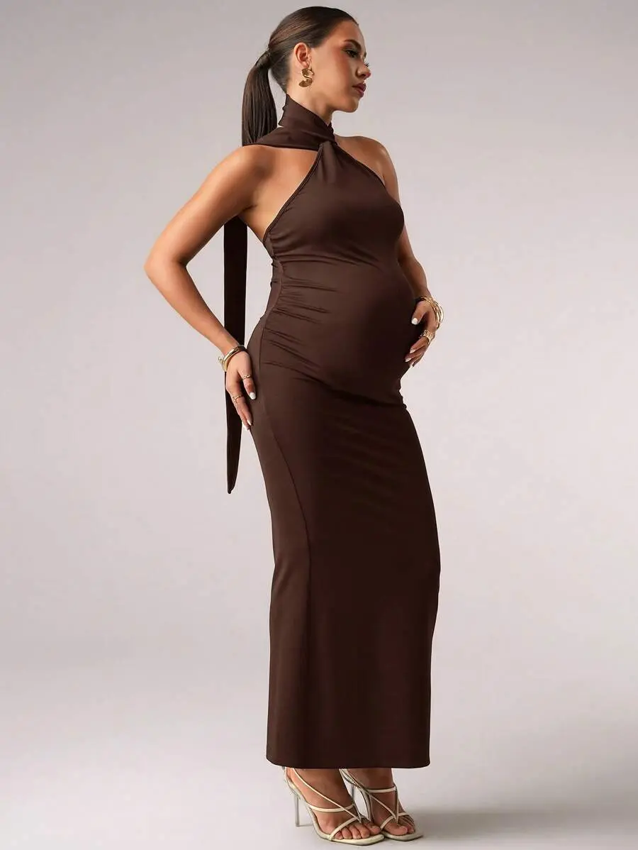navy blue dress for baby girl Bhome Maternity Dress for Photoshoot Cut-Out Backless Side Split Maternity  Maxi Gown for Photoshoot Black S at Amazon Women's Clothing store
