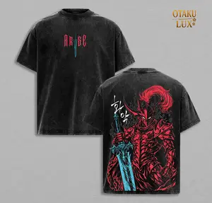 Igris Vintage Washed Oversized T-Shirt, Hoodie & Tanktop – Solo Leveling, Shadow Knight Commander Anime Graphic, Absolute Loyalty And Silent Blade Theme, Heavyweight Cotton Streetwear Unisex