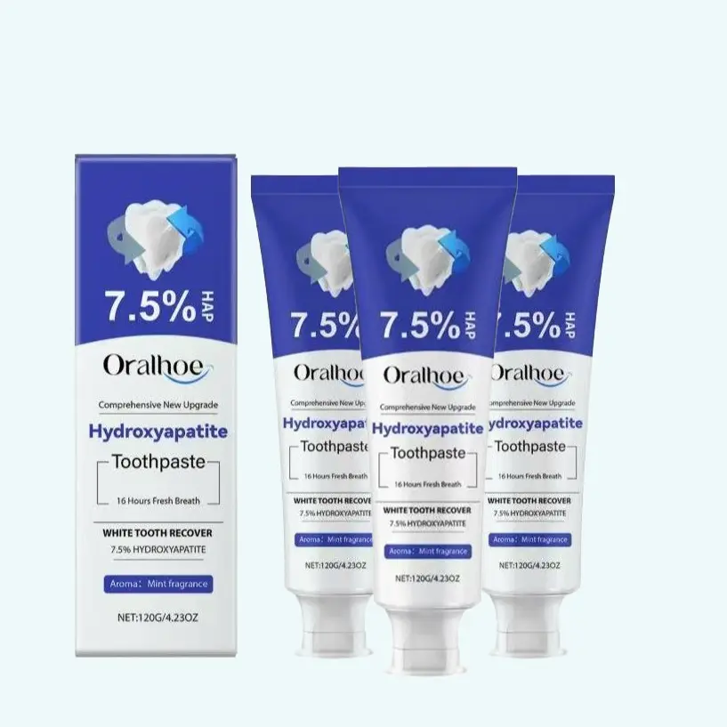 7.5% Nano Hydroxyapatite Toothpaste For Enamelrepair & Natural Whitening, Fluoride Free, Gentlemint,Fresh Breath, Pemutih Gigi,Daily Use For Oralhealth