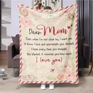 Gift for Mom Blanket, 1 Count Soft Comfortable Throw Blanket, Cool Bedroom Bedding Blankets, Warm Napping Blanket for Home Office Travel