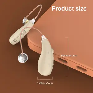 12s Invisible Ear Hook Hearing Aids for Seniors, Lightweight Noise Reduction, Ready-To-Wear, No Adjustment Needed, Lithium Ion Batteries Included