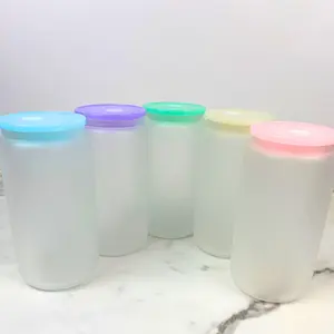 16 oz Frosted Glass, Drinkware, Tumbler, Glassware, Water Bottle, Reusable Cup, Wholesale Cups,