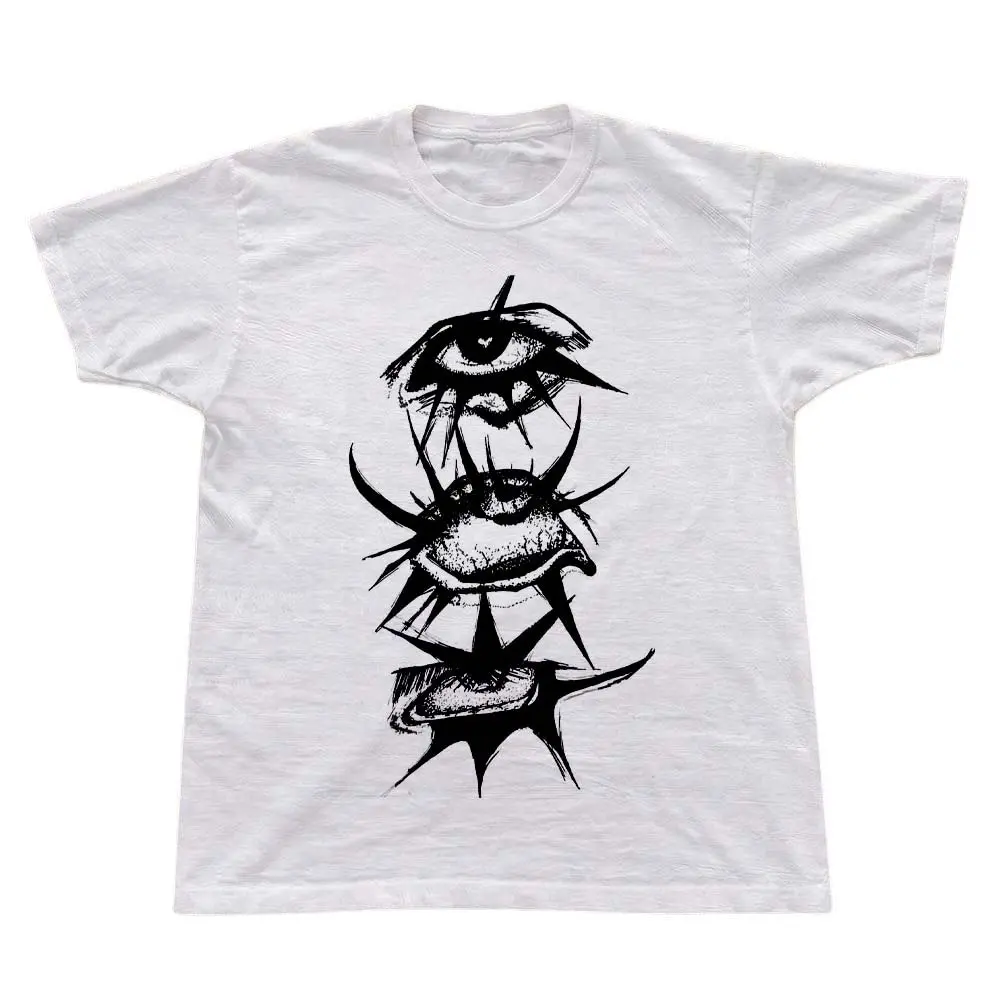 Abstract Eyes Graphic T-Shirt, Artistic Black & White Crewneck Tee, Alternative Art Shirt, Gift For Woman, Gift For Men, Womenswear Top Underwear Streetwear, Trending Shirt