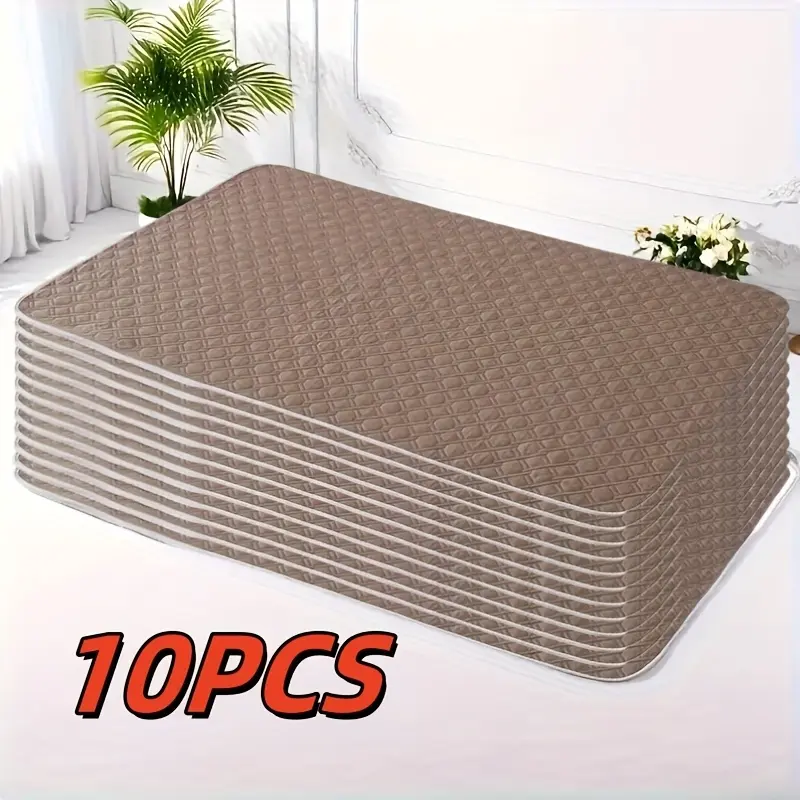 10-Pack Reusable Washable Incontinence Bed Pads - Soft Absorbent Leakproof Mattress Protectors with Waterproof Non-Woven Backing, Multiple Sizes & Colors for Adult Care