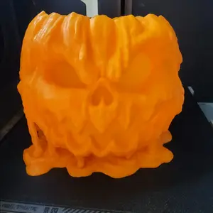 Melted Jack o' Lantern pumpkin candy bowl or light