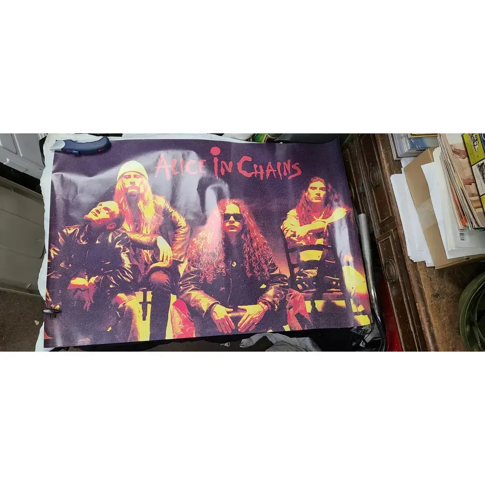 Original Vintage 1992 ALICE IN CHAINS Promotional Poster Sitting 24" X 36"
