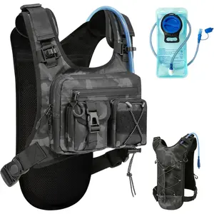 Running Hydration Vest Backpack, Lightweight Chest Pack with 2.0L Water Bladder Bag Daypack  Hiking Running Cycling Race Marathon  Women Men