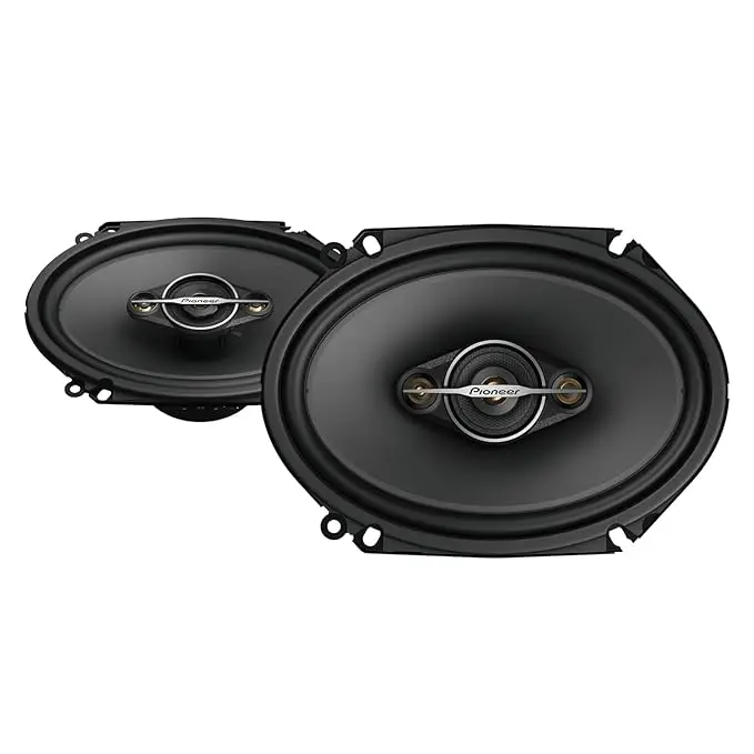 Pioneer T-Spec TS-A6881F 6" x 8" Car 4-Way Coaxial Speakers, 350W, Carbon & Mica Reinforced Injection Molded Polypropylene Cone, 1-5/8" Cellulose Fiber Cone Midrange, 18mm & 11mm PET Hard Dome Tweeters, 32000 Hz, Bronze, 18Mm And 11Mm Polyethylene Terepht