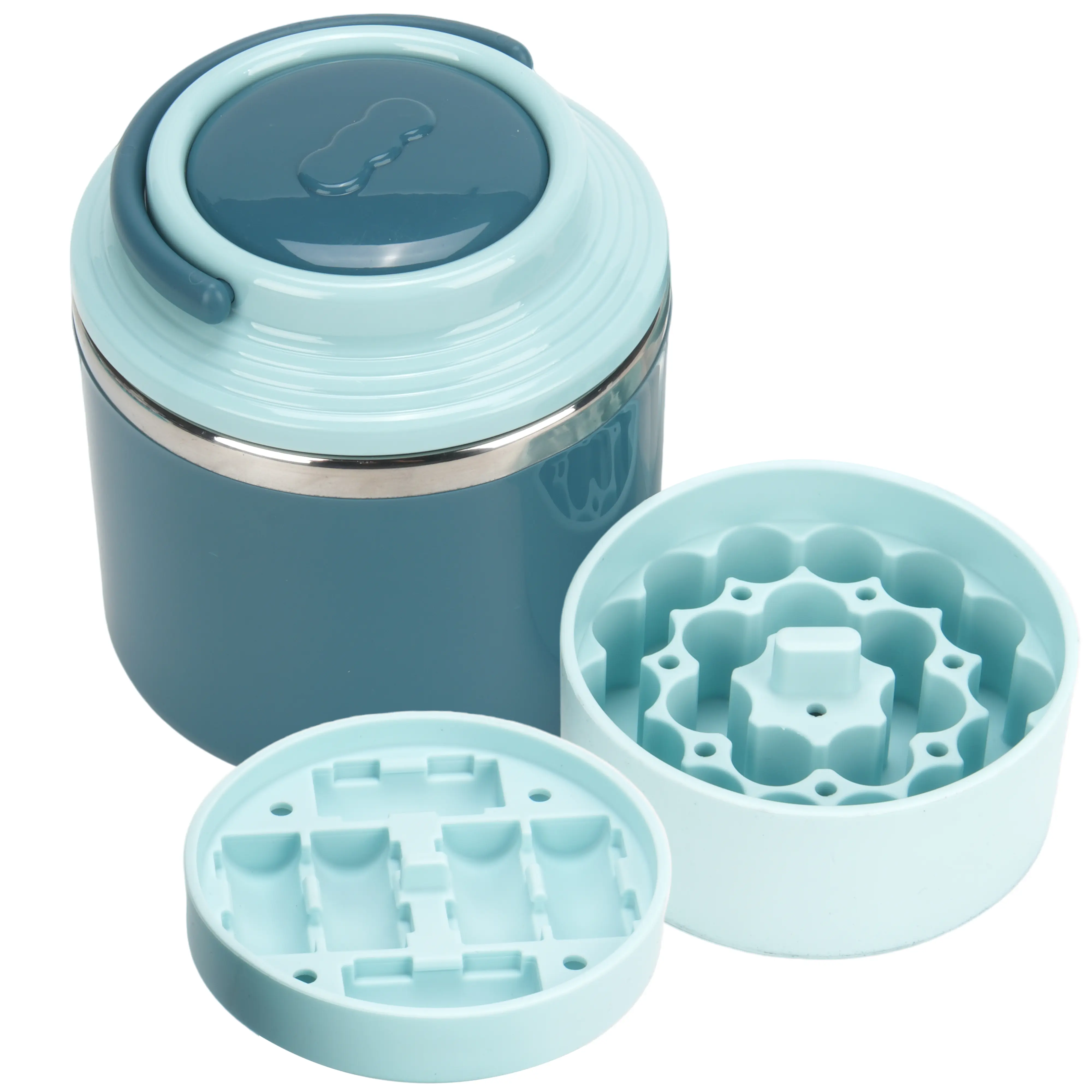 Vial Storage Container Portable Cooler Cup with Silicone Peptide Storage Insert & Stainless Steel Case Holds Up to 28 Vials for Diabetic Medication Fridge & Work Organization Healthcare
