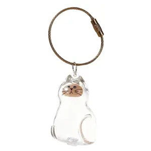 Siamese Cat Pointed Coat Memorial Box – Transparent Customizable Memory Capsule Keychain for Pet Farewell. A DIY Healing Gift That Lets You Preserve Your Beloved Cat's Fur or Ashes. An Exclusive Keepsake for Siamese Cat Owners
