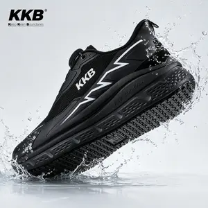 Men's Non-Slip Absorbs Sweat & Controls Odor Waterproof Work Shoes Calzado de trabajo antideslizante e impermeable para hombre: Zapatillas fáciles de calzar, personal de restaurantes y enfermeros, con soporte ortopédico y ajuste de arco.