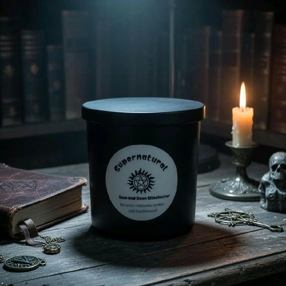 Supernatural Sam and Dean Winchester container candle. Supernatural decor SHIPPING US ONLY