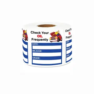 Car Oil Check Record Label Sticker, 150pcs/roll Check Record Sticker, Window Sticker, Self Adhesive Label Sticker for Car Record