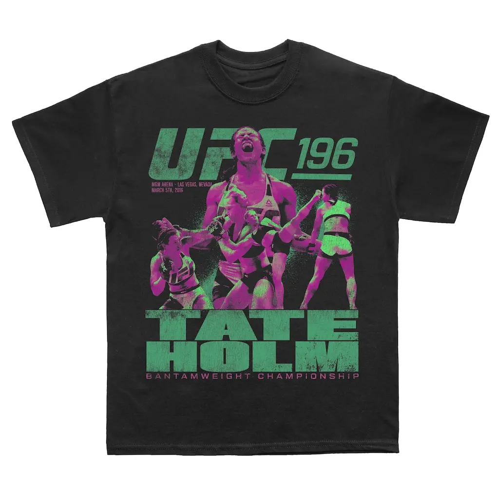 Men's Black UFC 196: Tate vs. Holm T-Shirt