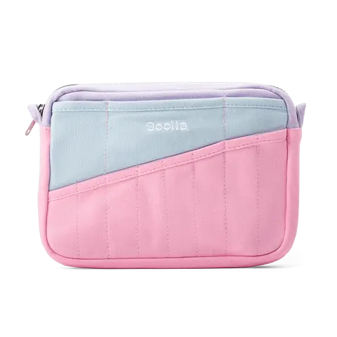 Soolla® Studio Pouch, 80's Windbreaker – 20-Pocket A5 Stationery & Art Tool Organizer with YKK Zipper