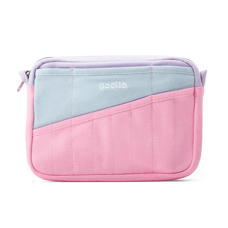Soolla® Studio Pouch, 80's Windbreaker – 20-Pocket A5 Stationery & Art Tool Organizer with YKK Zipper