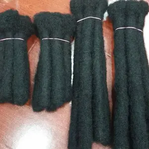 1 Natural Black Human Hair Wick Locs - Natural Black Hair Wicks for Hair Styling and Styling Tools