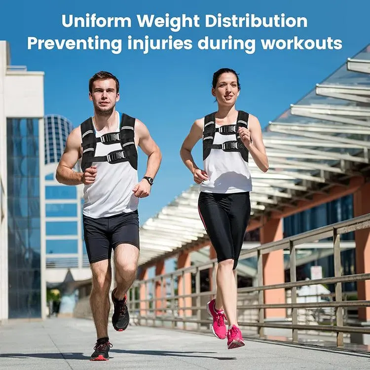Unisex Adjustable Weighted Vest - Invisible, Discreet Look, Integrated Equipment for Fitness Training, Outdoor Workouts, Integrated Storage, Adjustable Fit