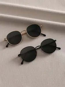 Vintage Round Frame Glasses, Trendy Casual Glasses for Women and Men, Fashion Accessories for Everyday Use and Outdoor Activities