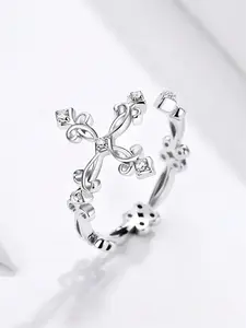 1 PC Elegant Cubic Zirconia Ring For Women For Wedding Engagement Party Jewelry Valentine's Day Gift