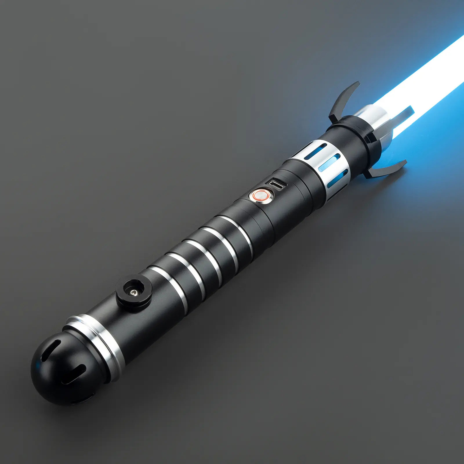 SceptreTech Baselit Realistic Lightsaber - Aluminum Metal Hilt, Polycarbonate Blade, RGB LED, Portable Rechargeable, Motion-Control, Sports Duel, Cyberpunk Toy Sword with Sounds, Kids Halloween Gift, Durable, Polycarbonate Lightsaber summerwins,summerwins