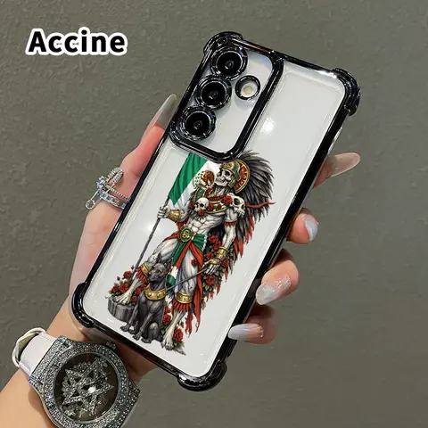 1-Piece Transparent TPU Silicone Phone Case, Cover & Casing for Samsung Galaxy S22+ FE Edge, S24 Plus, S25, S26 Ultra - Aztec, Skull, Patriot Patterns - Corner Anti-Drop, Shockproof, Non-Slip Protection